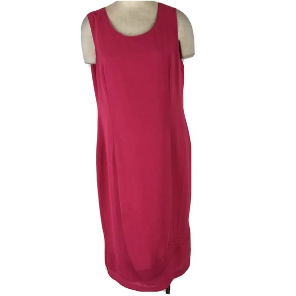 Tally Taylor woman’s dress size 14 pink sleeveless sheath Lined - Picture 1 of 4